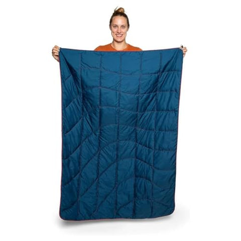 Rumpl The NanoLoft Puffy Blanket - Indoor Outdoor Camping Blanket, 38"x52", Deepwater