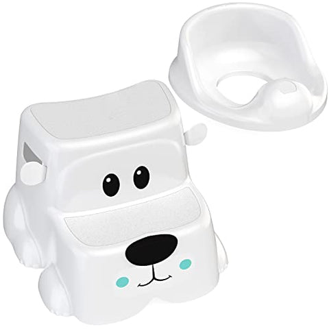 Squatty Potty Kids Toilet Step Stool Set - Potty Pet Bear Cub Base