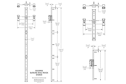 MAXPRO Slimline Wall Track, One-Button Operation