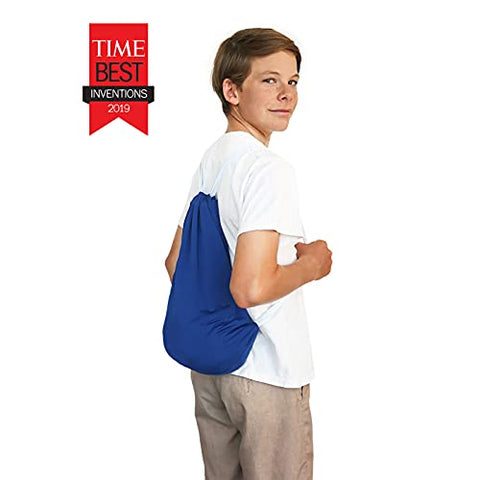 Quikflip Kids' Reversible Backpack Hoodie - Unisex Full-Zip Hero Hoodie Lite - Royal Blue