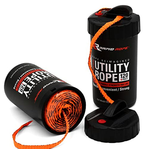Rapid Rope Canister 120ft Orange Tactical Paracord - Made in USA