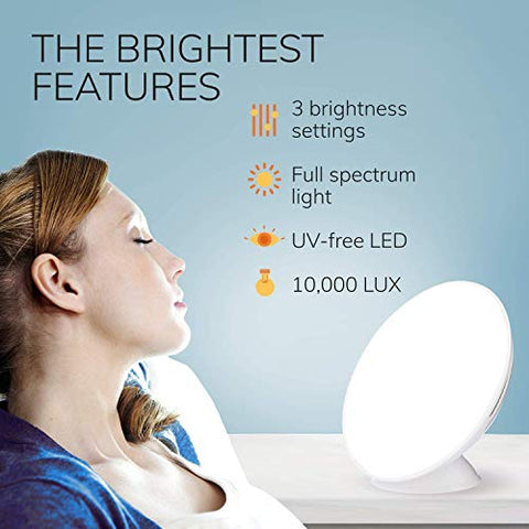 Circadian Optics Light Therapy Lamp - UV-Free LED Lamps - 10,000 Lux - White