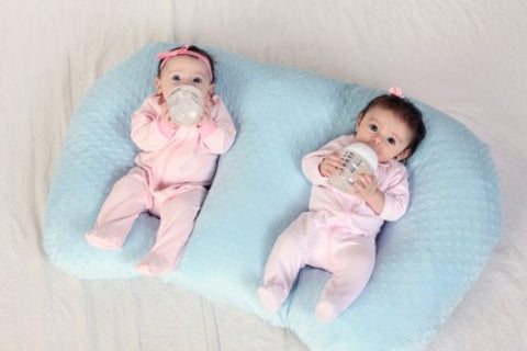 Twin Z Pillow Blue - Twin Pillow for Nursing, Tummy Time