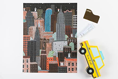 JIGGY - Artwork Puzzle + Glue Kit (NYC Night)