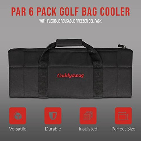 Caddyswag Golf Bag Cooler Sleeve - 6 Can Capacity, Black Polyester