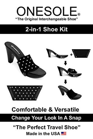 Onesole Original Interchangeable Shoe Kit - Black Wedge Sandals