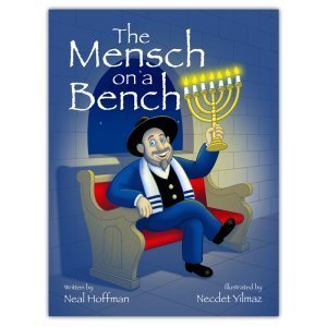 Mensch on a Bench Hanukkah Decor with Book