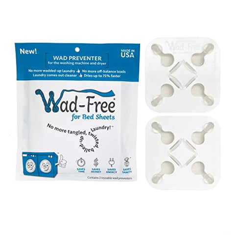 Wad-Free Bed Sheet Detangler - Prevents Laundry Tangles - Made in USA