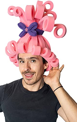 FOAM PARTY HATS: Pink Foam Wig