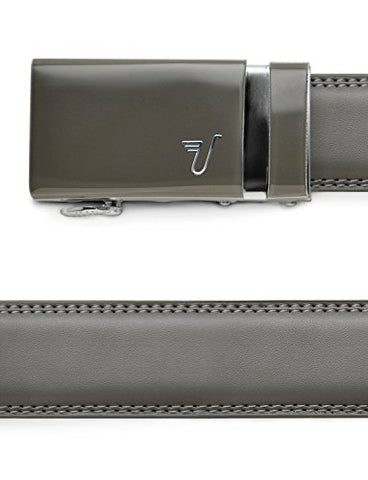 Mission Belt Men's Ratchet Belt - Gray Buckle/Gray Leather, Large