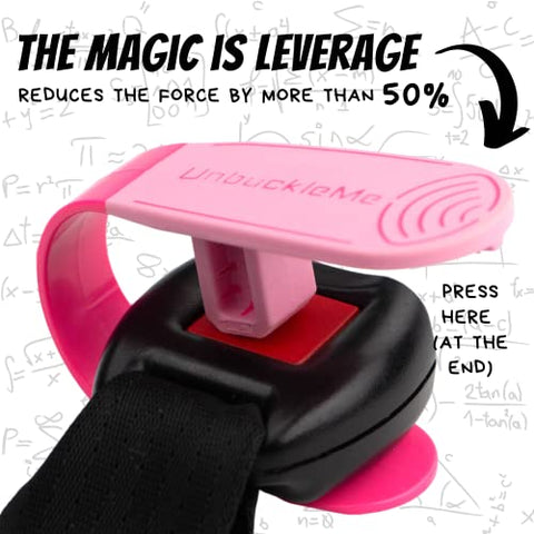 UnbuckleMe Car Seat Buckle Release Tool - Easy Opener Aid (Pink)