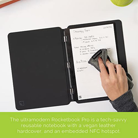 New Rocketbook Pro 2.0 Smart Notebook - Scannable Notebook, 20 Sheet Pack - Steel Blue, Letter Size: 8.5"x11"