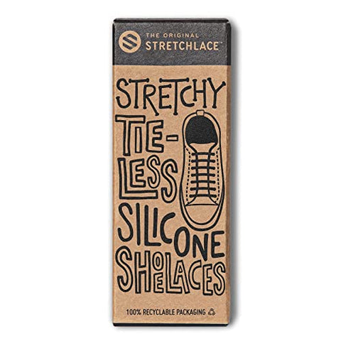THE ORIGINAL STRETCHLACE Stretchy Tieless Silicone Shoelaces, White