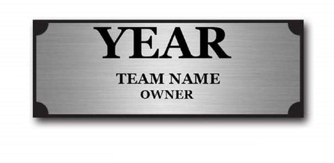 TrophySmack Engraved Name Plate - Fantasy Football Trophy (Silver)