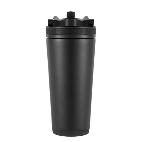 Ice Shaker 26 Oz Sport Bottle - Stainless Steel, Black