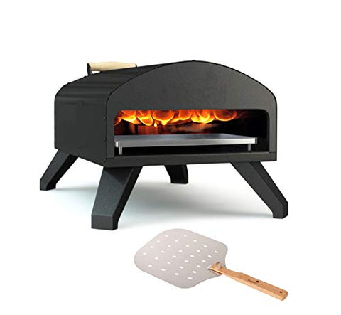 Bertello - Portable Outdoor Pizza Oven (Black + Peel Combo)