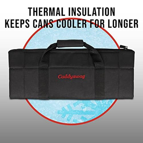Caddyswag Golf Bag Cooler Sleeve - 6 Can Capacity, Black Polyester