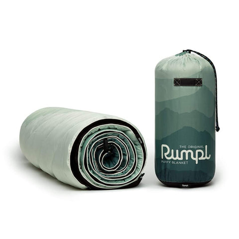 Rumpl Original Puffy Blanket - Warm Camping Blanket, 52"x75", Cascade Fade Green