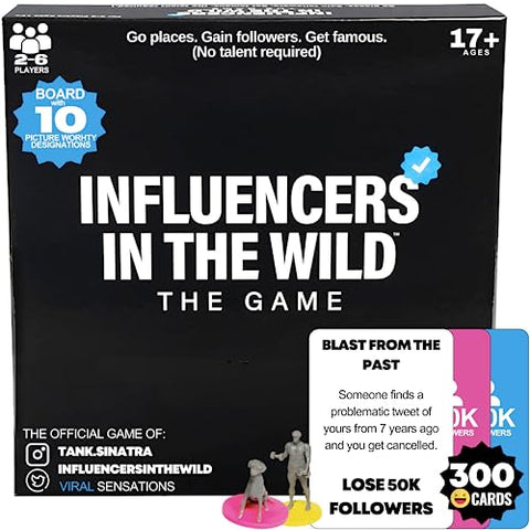 Influencers in the Wild Board Game (2-6 Players)