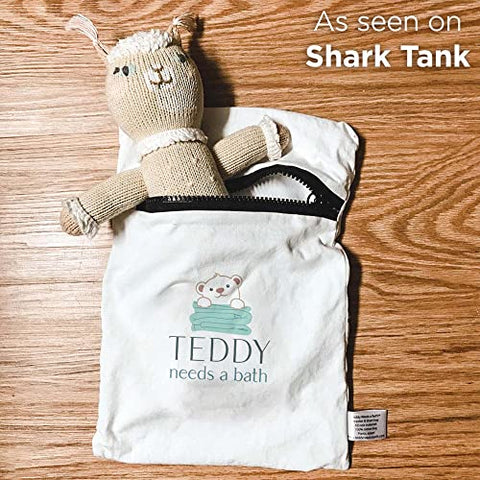 Teddy Needs a Bath! Small Laundry Bag - Plush Toy Bag