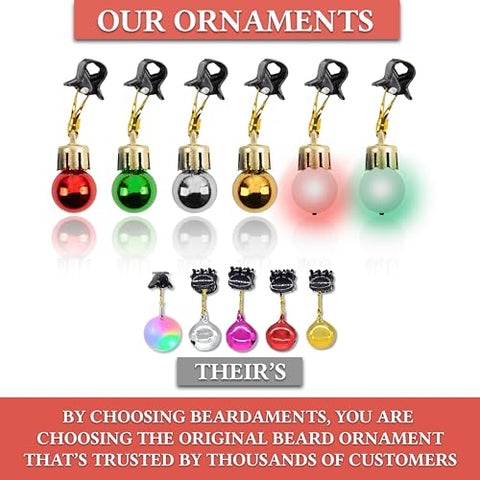 BEARDAMENTS - Beard Lights - Light Up Ornaments, 16pc