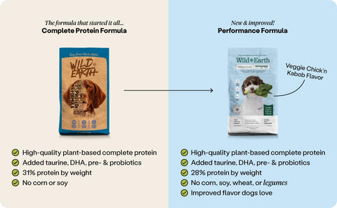Wild Earth Vegan Dry Dog Food Performance Formula, Veggie Chick'n Kabob