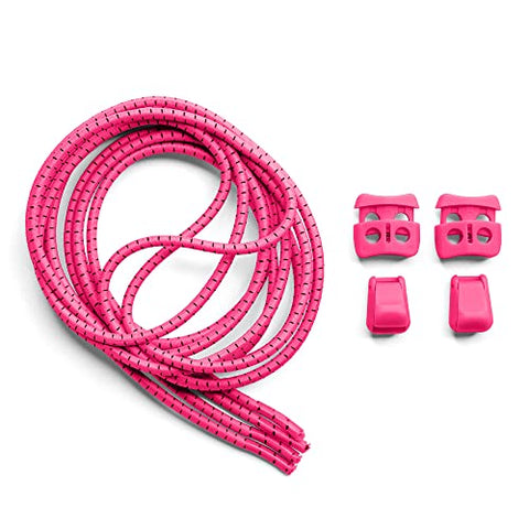 THE ORIGINAL STRETCHLACE Quick Lock No Tie Shoelaces, Pink
