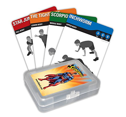 FitDeck Kids Exercise Cards, Superman