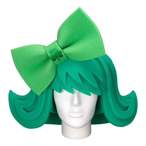 FOAM PARTY HATS: St Patrick's Wig - Green Wig