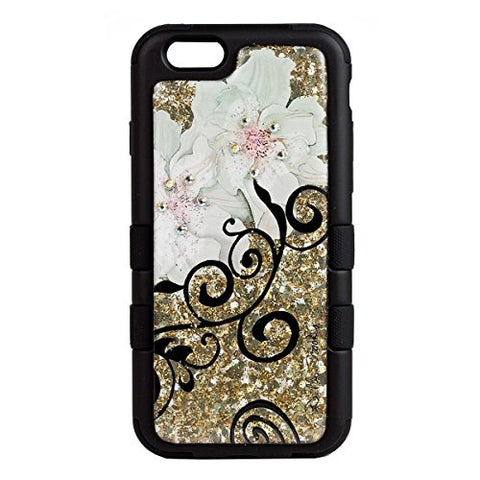 iPhone 6/6S Plus Cover - TUFF Case - Art Nouveau Gold Flower Vines