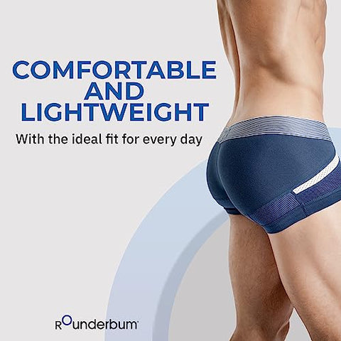 Rounderbum Mens Underwear - Anatomic Technology Mini Trunk - Navy - Small