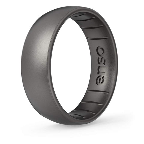 Enso Rings Classic Elements Silicone Ring - Platinum, Size 9