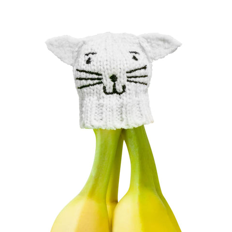 Nana Hats - Keep Bananas Fresher - BPA-Free Silicone Cap With Magnet (Cat)