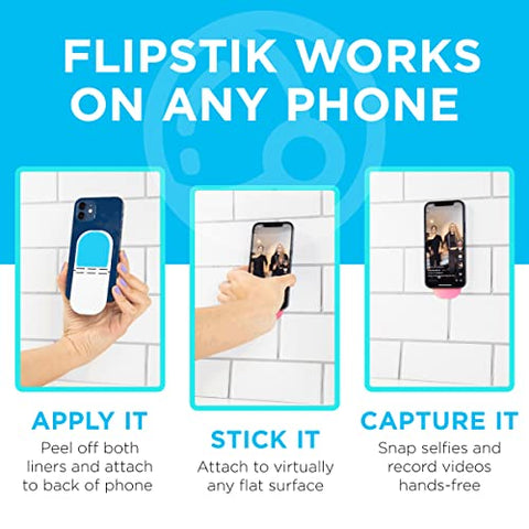 Flipstik 3.0 Foldable Adhesive Phone Mount - Carrara Marble