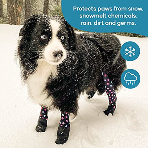 Walkee Paws Waterproof Dog Leggings, Confetti Color, Large