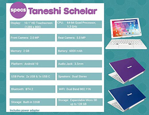 Tanoshi Scholar Kids Computer 10.1" HD (Blue)