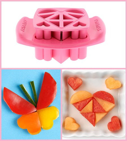 FunBites Set of 3 Food Cutters - Squares, Hearts, Triangles