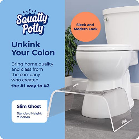 Squatty Potty Ghost Acrylic Toilet Stool - 7"