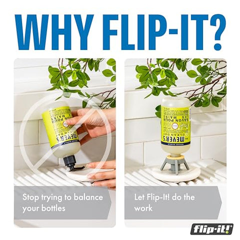 Flip-it! Super Set Universal Bottle Emptying Kit - Fits Most Bottles - Adapters Included