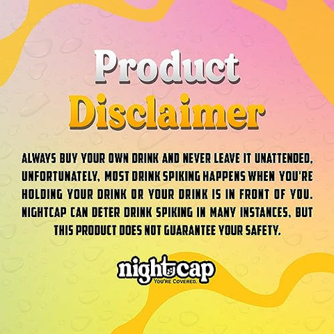 Nightcap The Original Drink Cover Scrunchie – Reusable - Black