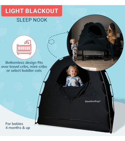 SlumberPod The Original Blackout Sleep Tent for Babies, Black