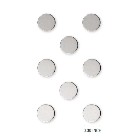 Silver Magnetic Power Buttons by Würkin Stiffs - Pack of 8