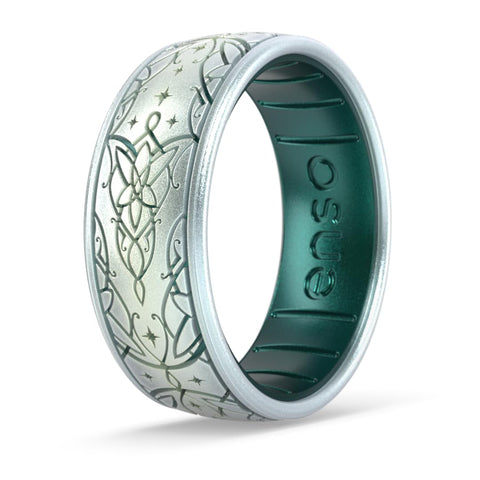 Enso Rings Lord of the Rings Silicone Rings - Arwen's Evenstar, Size 9
