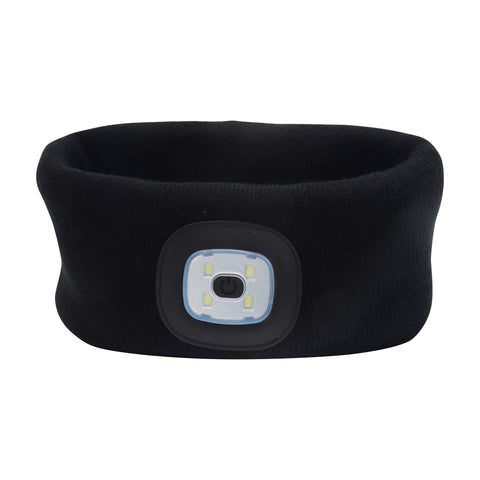 HEAD LIGHTZ Sports Fitness Headband with Rechargeable LED Light - Unisex Fits Most