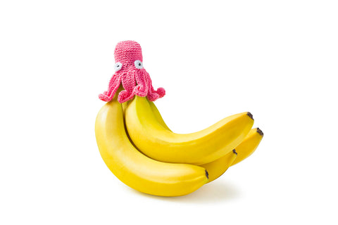 Nana Hats - Keep Bananas Fresher - BPA-Free Silicone Cap With Magnet (Octopus)
