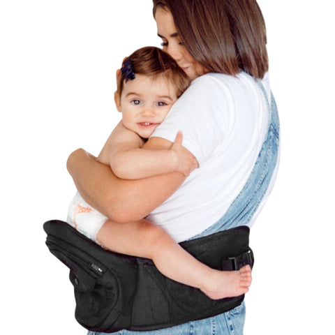 Tushbaby - Safety-Certified Hip Seat Baby Carrier - Black