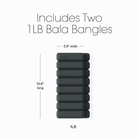 Bala Bangles - Charcoal - Set of 2 (1lb Each)