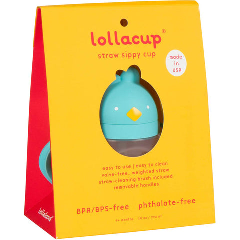 Lollaland Weighted Straw Sippy Cup: Lollacup - MADE IN THE USA - Turquoise