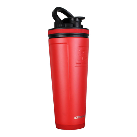 Ice Shaker 36 Oz Shaker Bottle, Stainless Steel Water Bottle, Red