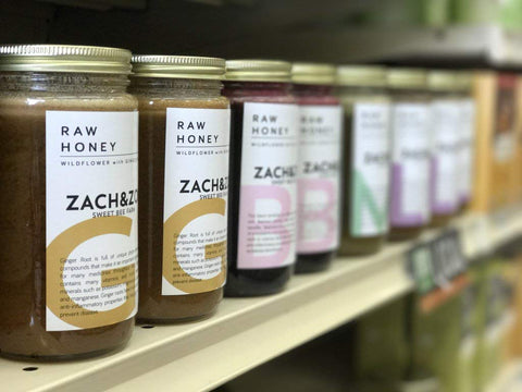 Unfiltered Raw Ginger Honey by Zach & Zoe Sweet Bee Farm (16oz)